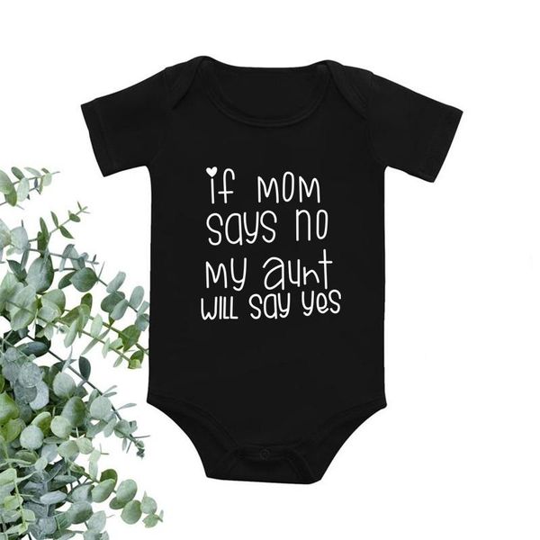 rompers if mom says no my aunt will say yes funny baby boys girls oneises cotton summer body born bodysuits clothes, Blue
rompers if mom says no my aunt will say yes funny baby boys girls oneises cotton summer body born bodysuits clothes, Blue