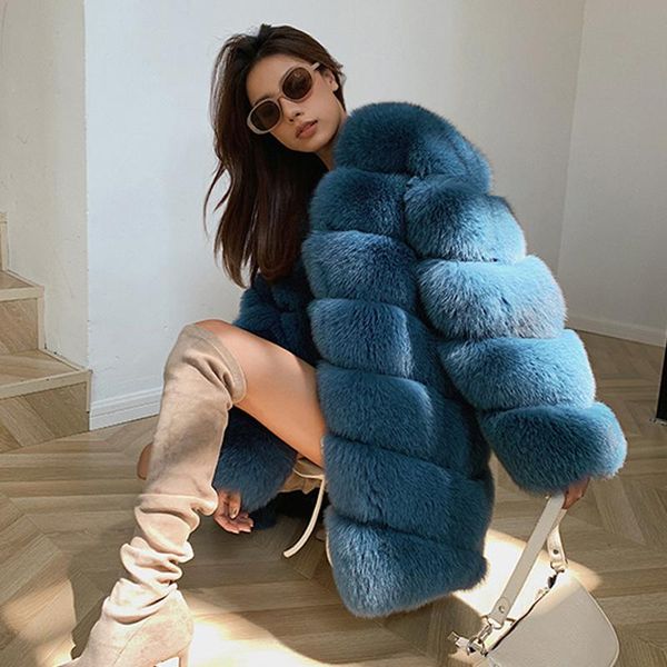 women's fur & faux winter fashion coat women medium length high street woman genuine v-neck full pelt overcoat natural, Black
women's fur & faux winter fashion coat women medium length high street woman genuine v-neck full pelt overcoat natural, Black