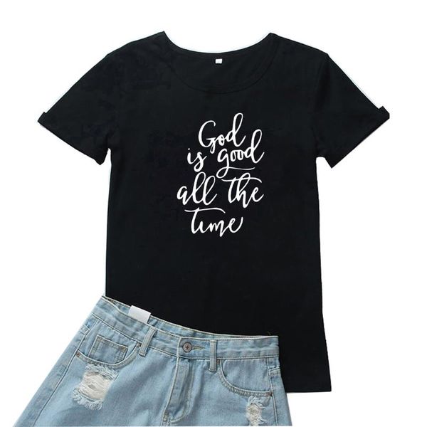 women's t-shirt god is good all the time tshirt women simple letter pattern t shirt funny with saying cotton mujer camisetas, White
women's t-shirt god is good all the time tshirt women simple letter pattern t shirt funny with saying cotton mujer camisetas, White