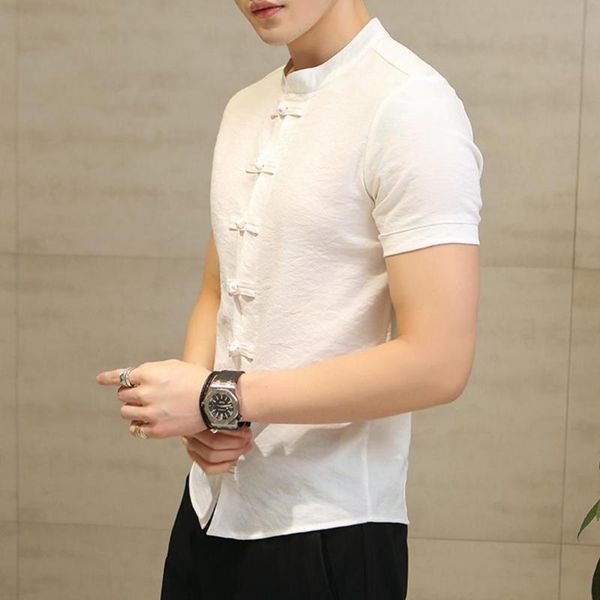 men's casual shirts summer traditional chinese tang suit men plus size short sleeve uniform clothing 2021, White;black
men's casual shirts summer traditional chinese tang suit men plus size short sleeve uniform clothing 2021, White;black