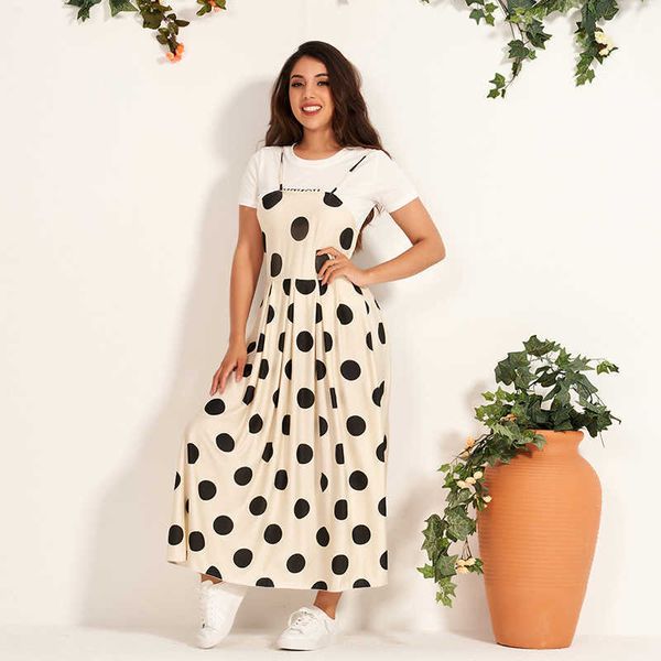 casual dresses summer women two-piece suits white letter embroidery short sleeves t-shirt apricot dots print sling wrap breast set, Black;gray
casual dresses summer women two-piece suits white letter embroidery short sleeves t-shirt apricot dots print sling wrap breast set, Black;gray