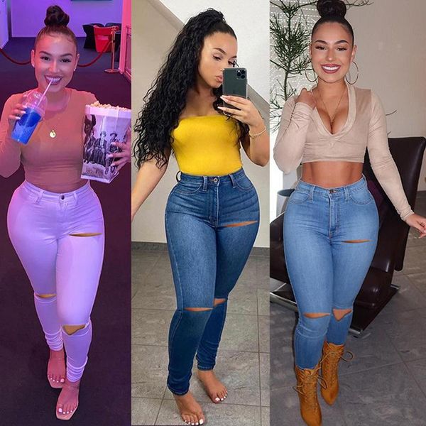 women casual jeans spring / summer new washed distressed holes stretch skinny jeans solid color denim pants ladies pencil pants, Blue
women casual jeans spring / summer new washed distressed holes stretch skinny jeans solid color denim pants ladies pencil pants, Blue