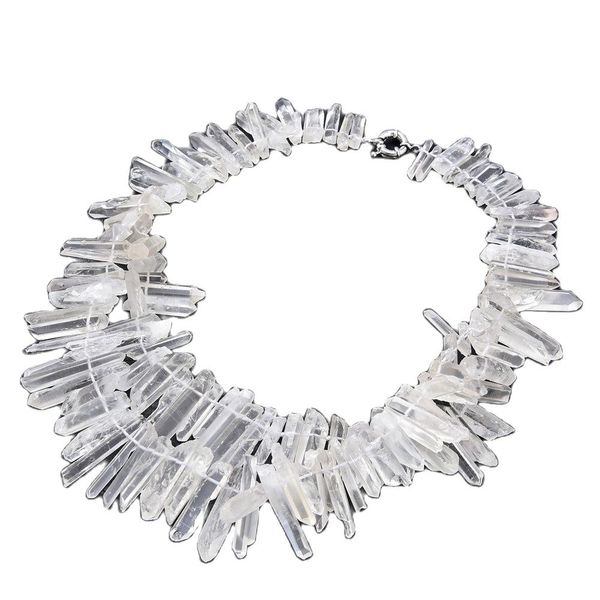 guaiguai jewelry 2 strands white crystal clear quartz necklace for women real gems stone lady fashion jewellery, Silver
guaiguai jewelry 2 strands white crystal clear quartz necklace for women real gems stone lady fashion jewellery, Silver