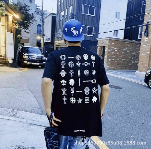 crosin japanese ch back full set gothic letters printed cross sword fashion short sleeve t-shirt, White
crosin japanese ch back full set gothic letters printed cross sword fashion short sleeve t-shirt, White