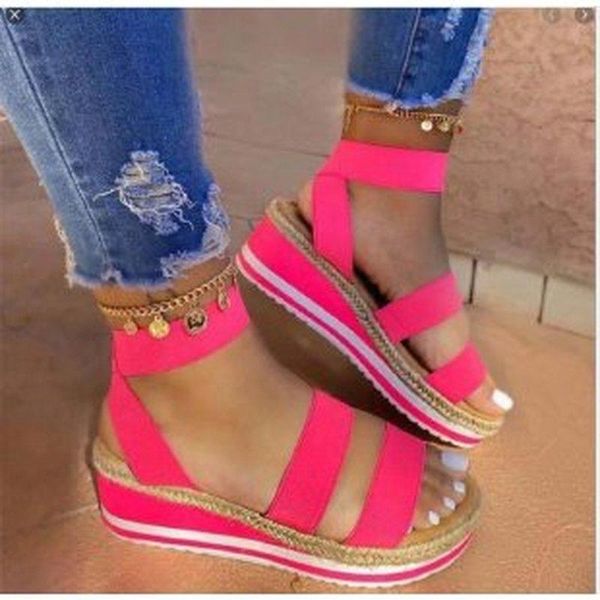 sandals women summer fashion women's wedges platform ladies shoes candy color casual slip on, Black
sandals women summer fashion women's wedges platform ladies shoes candy color casual slip on, Black