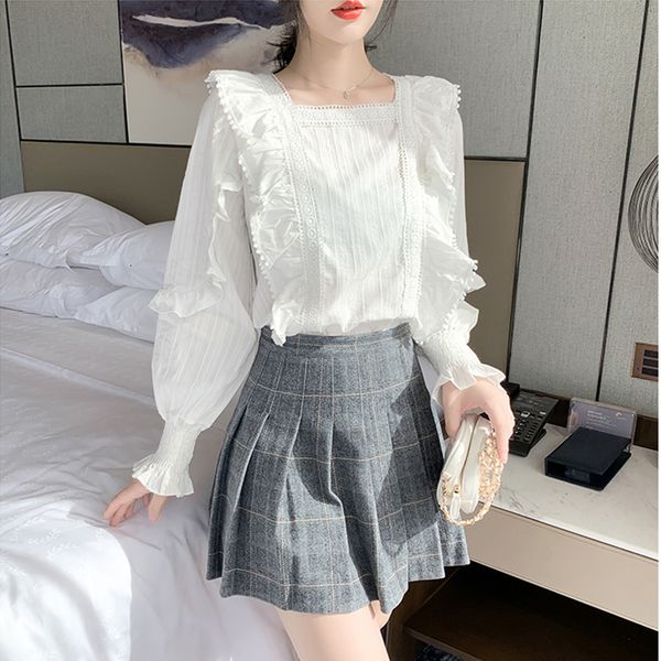 autumn fashion new korean design sense long sleeve white 2021 sweet female elegant pleated shirts y7p2
autumn fashion new korean design sense long sleeve white 2021 sweet female elegant pleated shirts y7p2