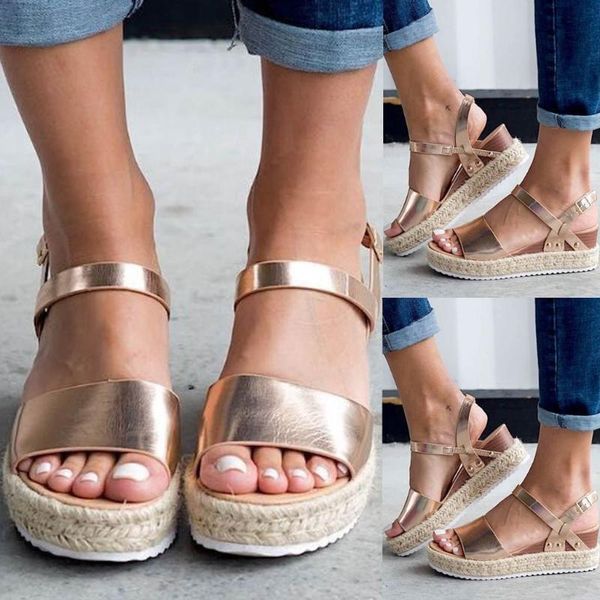 dress shoes women sandals summer fashion ladies buckle strap wedges platform retro peep toe female beach plus size 50#, Black
dress shoes women sandals summer fashion ladies buckle strap wedges platform retro peep toe female beach plus size 50#, Black