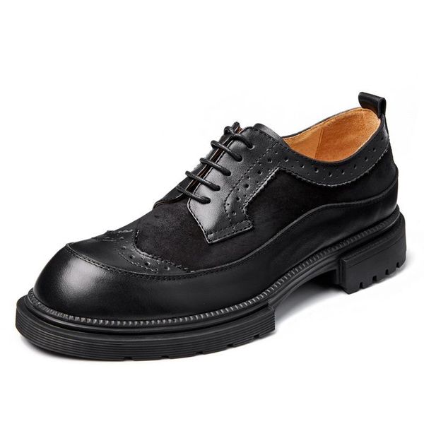 dress shoes british business mens thick bottom spring soft soled casual all-match cowhide, Black
dress shoes british business mens thick bottom spring soft soled casual all-match cowhide, Black
