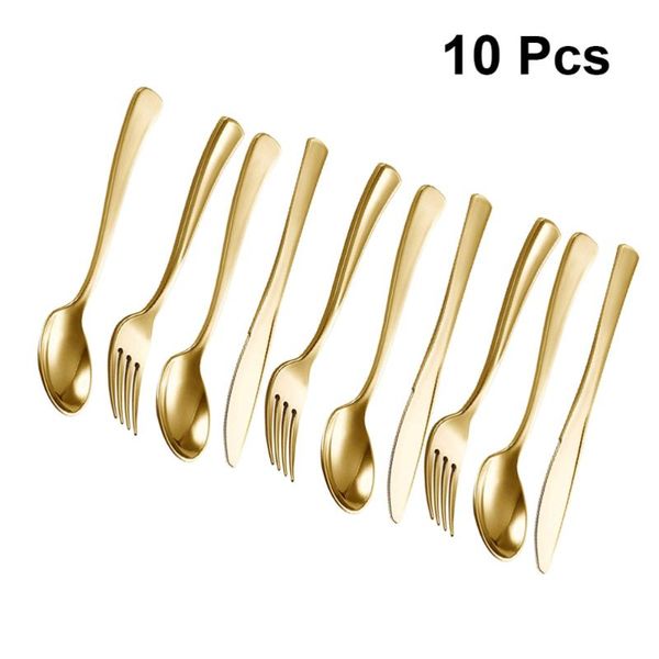 10sets plastic golden fork spoon disposable cutlery tableware flatware set for barbecue party picnic
10sets plastic golden fork spoon disposable cutlery tableware flatware set for barbecue party picnic