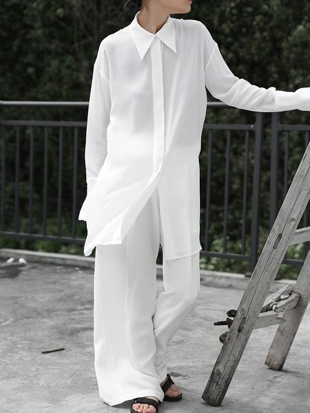 women's blouses & shirts jiunine original design silk sunscreen long shirt mulberry see-through ultra-thin loose jacket women, White
women's blouses & shirts jiunine original design silk sunscreen long shirt mulberry see-through ultra-thin loose jacket women, White
