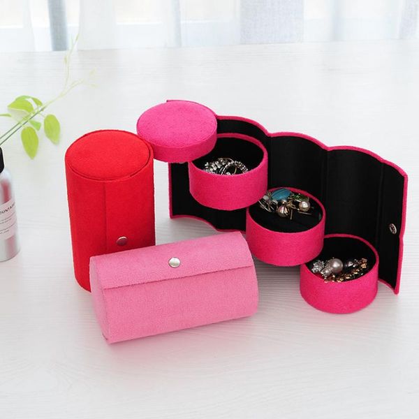 storage boxes & bins portable three-tier jewelry box multifunctional velvet cylinder retro earrings finishing household goods
storage boxes & bins portable three-tier jewelry box multifunctional velvet cylinder retro earrings finishing household goods