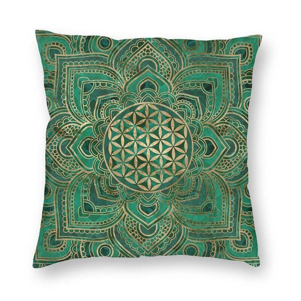 cushion/decorative pillow flower of life in lotus cushion covers sofa home decorative malachite and gold square throw case 45x45cm
cushion/decorative pillow flower of life in lotus cushion covers sofa home decorative malachite and gold square throw case 45x45cm