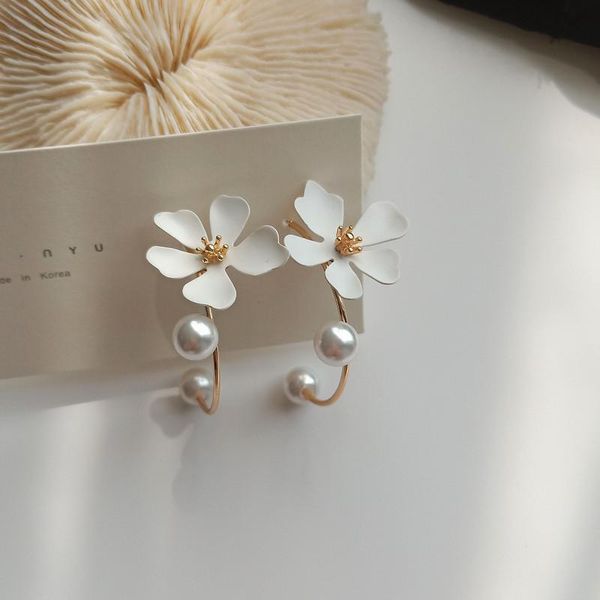 stud s925 super fairy flower earrings women simple c pearl retro personality korean, Golden;silver
stud s925 super fairy flower earrings women simple c pearl retro personality korean, Golden;silver