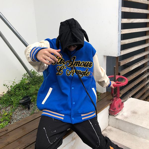 men's 2021 spring and autumn hip hop coats fashion vintage style loose baseball uniform thin couple jackets, Black;brown
men's 2021 spring and autumn hip hop coats fashion vintage style loose baseball uniform thin couple jackets, Black;brown