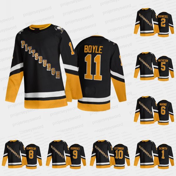 2021-22 third black jersey bryan rust jason zucker zach aston-reese sam lafferty brian boyle drew o'connor evan rodrigues brian dumouli, Black;red
2021-22 third black jersey bryan rust jason zucker zach aston-reese sam lafferty brian boyle drew o'connor evan rodrigues brian dumouli, Black;red