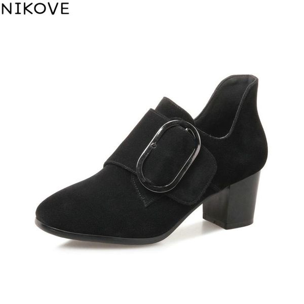 nikove 2021 women pumps hook&loop western style square high heels cow leather pu square toe buckle ladies shoes size 34-43, Black
nikove 2021 women pumps hook&loop western style square high heels cow leather pu square toe buckle ladies shoes size 34-43, Black