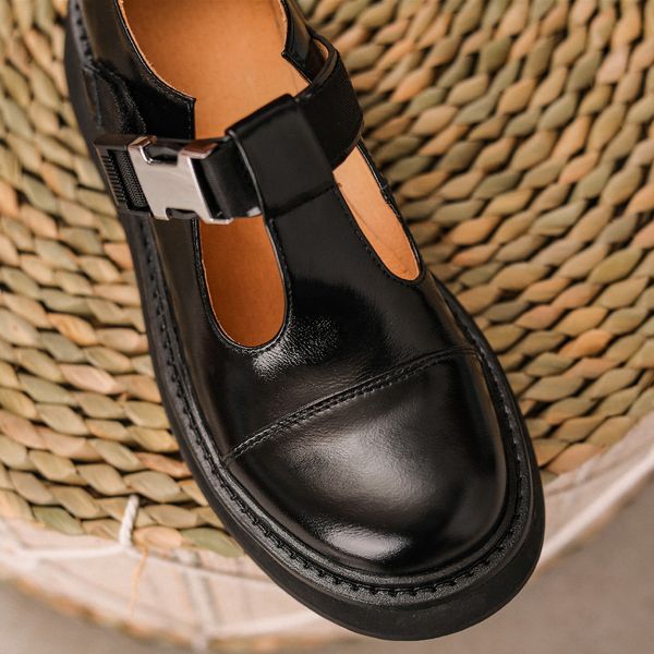 Womens genuine leather metal buckle t-strap platform flats loafers student style casual daily footwear soft comfortable shoesDress Shoes, Black
Womens genuine leather metal buckle t-strap platform flats loafers student style casual daily footwear soft comfortable shoesDress Shoes, Black