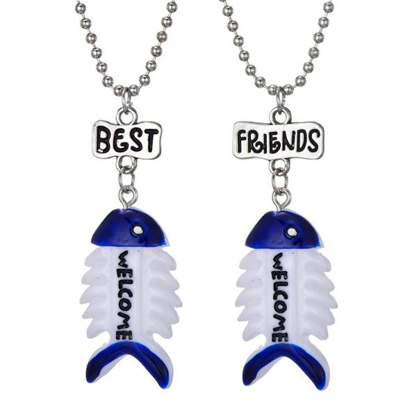 pendant necklaces cartoon blue fish bones for friends silver color necklace women with welcome letter jewelry
pendant necklaces cartoon blue fish bones for friends silver color necklace women with welcome letter jewelry