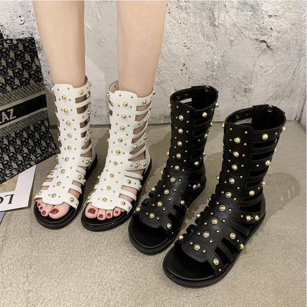 sandals women's shoes 2021 summer korean style hollow out zipper high flat student roman for women, Black
sandals women's shoes 2021 summer korean style hollow out zipper high flat student roman for women, Black