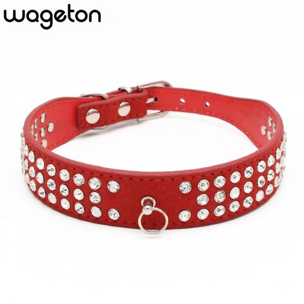 wageton crystal dog collar bling pu leather pet necklace chain accessories for small medium dogs puppies cat products supplies
wageton crystal dog collar bling pu leather pet necklace chain accessories for small medium dogs puppies cat products supplies