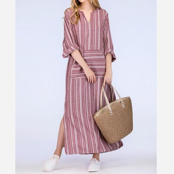 casual dresses baggy long sleeve striped boho cotton linen womens maxi dress female loose kaftan 2021 plus size women clothing 4xl 5xl, Black;gray
casual dresses baggy long sleeve striped boho cotton linen womens maxi dress female loose kaftan 2021 plus size women clothing 4xl 5xl, Black;gray