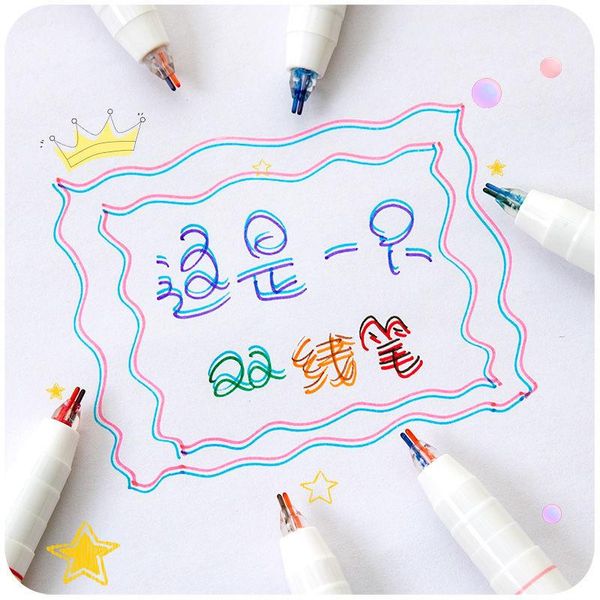 gel pens 12pcs stereo two-line pen student hand account mark multi-color painting net red two-color stroke key highlighter
gel pens 12pcs stereo two-line pen student hand account mark multi-color painting net red two-color stroke key highlighter