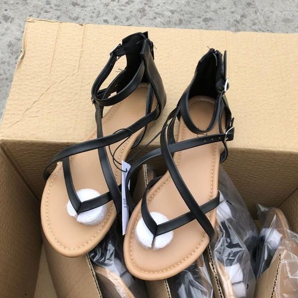 sandals 2022 summer women's sandal shoes style flip flops fashionable soft bottom comfortable buckle back zipper female flat, Black
sandals 2022 summer women's sandal shoes style flip flops fashionable soft bottom comfortable buckle back zipper female flat, Black