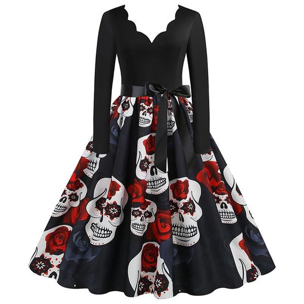 casual dresses autumn winter vintage women halloween dress printed v-neck long sleeve swing party festival sundress s~3xl plus size, Black;gray
casual dresses autumn winter vintage women halloween dress printed v-neck long sleeve swing party festival sundress s~3xl plus size, Black;gray