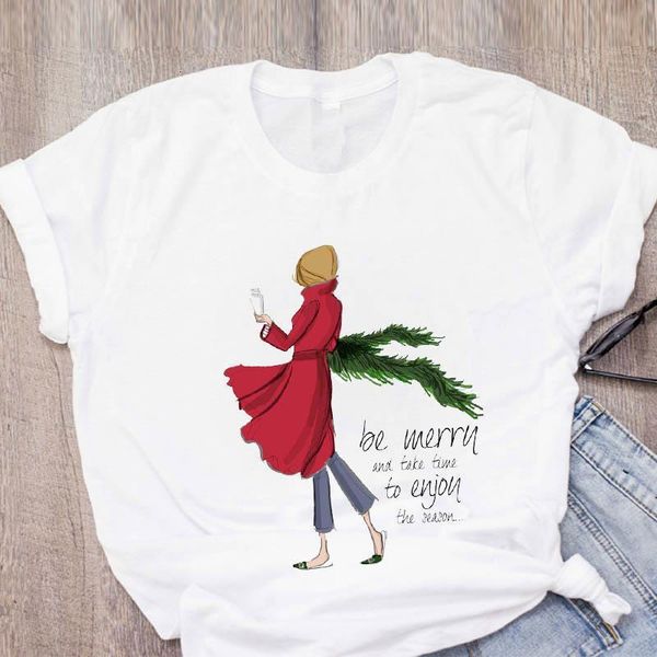women graphic cartoon mujer camisetas new year 90s clothes merry christmas print lady tees clothing female t shirt t-shirt, White
women graphic cartoon mujer camisetas new year 90s clothes merry christmas print lady tees clothing female t shirt t-shirt, White