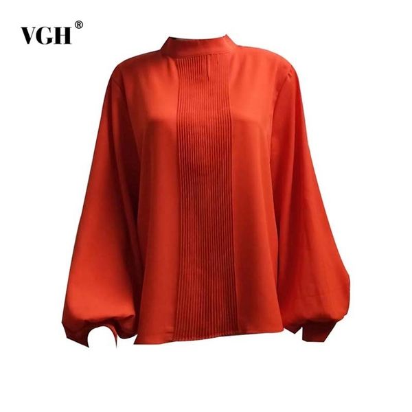 casual solid shirt for women stand collar flare long sleeve ruched straight loose blouses female spring fashion stylish 210531, White
casual solid shirt for women stand collar flare long sleeve ruched straight loose blouses female spring fashion stylish 210531, White