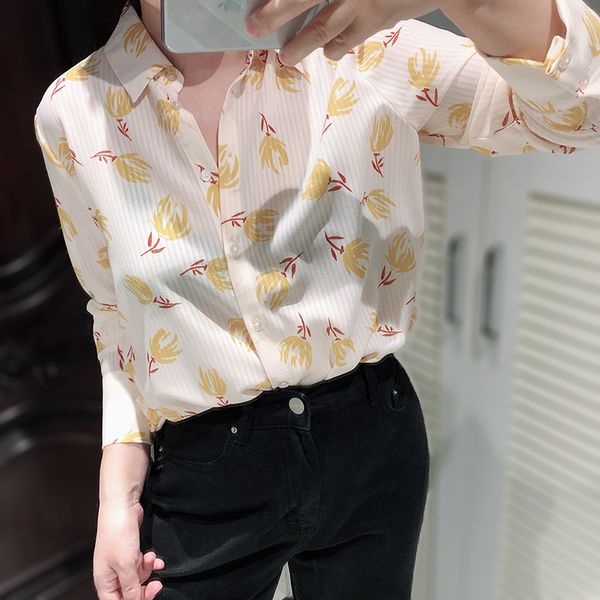 2021 new novo incio auntumn camisa feminina tulipa floral estampado beleza listras de mangas compridas senhora blusas e s com botes vu8c, Black
2021 new novo incio auntumn camisa feminina tulipa floral estampado beleza listras de mangas compridas senhora blusas e s com botes vu8c, Black