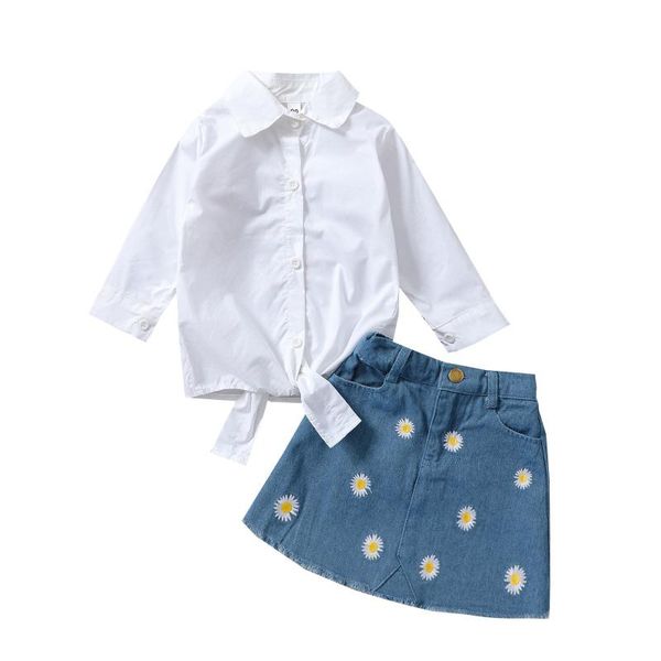 clothing sets citgeeautumn kids girls outfits suit fashion solid color long sleeve shirt and daisy denim short skirt spring clothes set, White
clothing sets citgeeautumn kids girls outfits suit fashion solid color long sleeve shirt and daisy denim short skirt spring clothes set, White