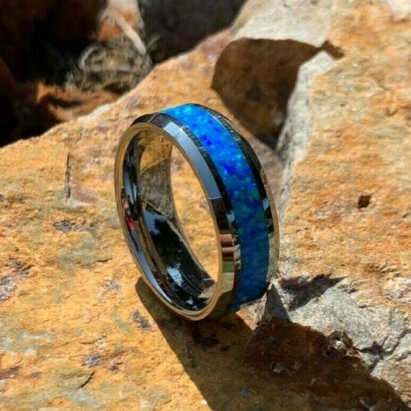 wedding rings 8mm men's tungsten carbide inlay hawaiian imitation blue opal groove ring mens engagement band cocktail party jewelry, Slivery;golden
wedding rings 8mm men's tungsten carbide inlay hawaiian imitation blue opal groove ring mens engagement band cocktail party jewelry, Slivery;golden