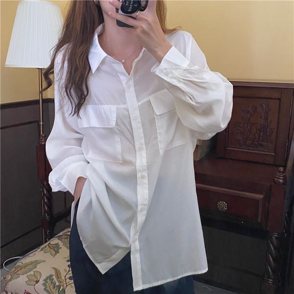 new elegance blouses women chic basic office lady 2021 minimalist all match fashion female streetwear gentle solid shirts x8y9, Black
new elegance blouses women chic basic office lady 2021 minimalist all match fashion female streetwear gentle solid shirts x8y9, Black