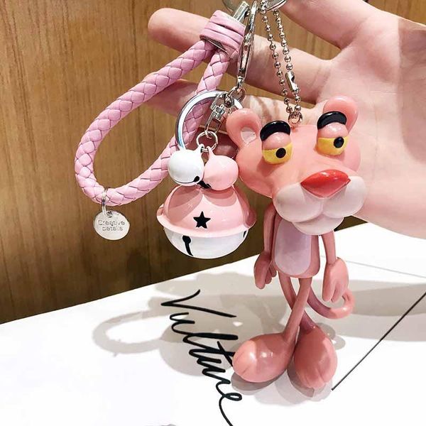 keychains 2021 lovely pink panther keychain handwork leather rope holder metal bell leopard keyring handbag kids schoolbag pendant, Silver
keychains 2021 lovely pink panther keychain handwork leather rope holder metal bell leopard keyring handbag kids schoolbag pendant, Silver