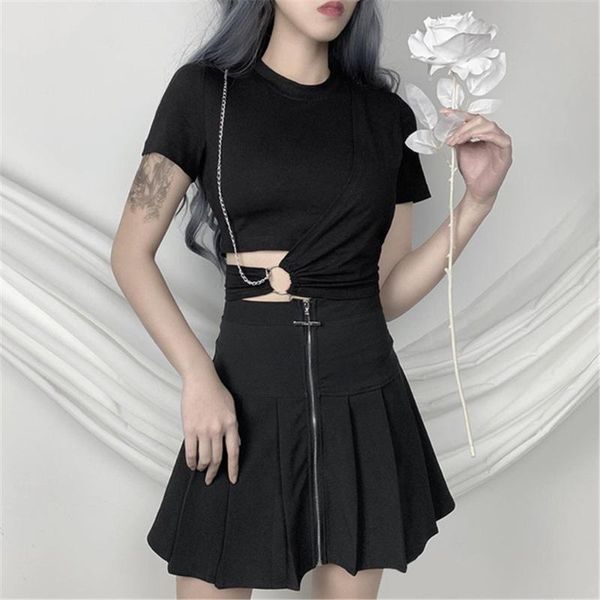 women's t-shirt vest streetwear black t-shirts women harajuku punk tees gothic short sleeve hollow out summer fashion tanic, White
women's t-shirt vest streetwear black t-shirts women harajuku punk tees gothic short sleeve hollow out summer fashion tanic, White