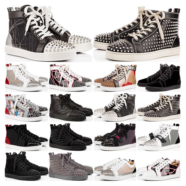 new mens shoes red bottoms luxurys designers studded spikes fashion suede leather black print women flat sneaker party lovers
new mens shoes red bottoms luxurys designers studded spikes fashion suede leather black print women flat sneaker party lovers