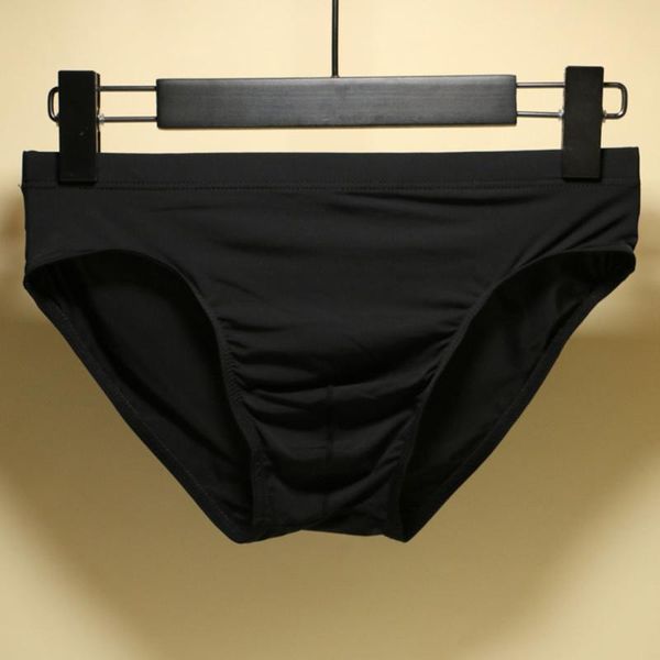 underpants men's seamless briefs underwear bulge pouch bikini panties one-piece hip-covered ice silk, Black;white
underpants men's seamless briefs underwear bulge pouch bikini panties one-piece hip-covered ice silk, Black;white