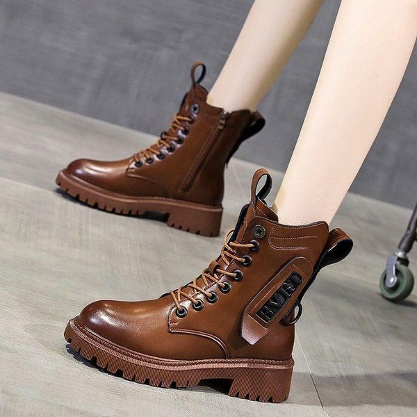 boots british style women short boots,2021 winter shoes,round toe,thick bottom,ankle boot,lace-up,female footware,brown,black
boots british style women short boots,2021 winter shoes,round toe,thick bottom,ankle boot,lace-up,female footware,brown,black