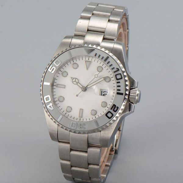 wristwatches 40mm white sterile dial sapphire glass brushed ceramic bezel date nh35 case back miyota 8215 automatic men's wristwatch, Slivery;brown
wristwatches 40mm white sterile dial sapphire glass brushed ceramic bezel date nh35 case back miyota 8215 automatic men's wristwatch, Slivery;brown
