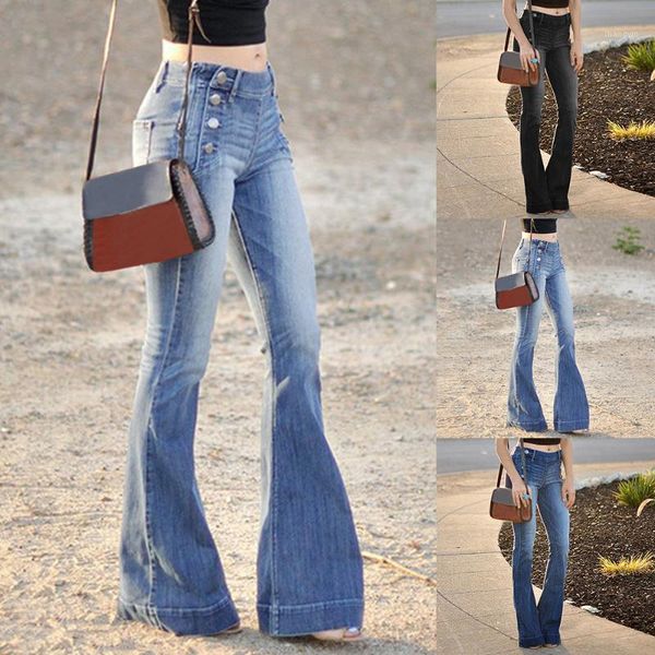 fall nice women fashion jeans casual buttons middle waist denim pants femme slim show thin jeans flared trousers1, Blue
fall nice women fashion jeans casual buttons middle waist denim pants femme slim show thin jeans flared trousers1, Blue