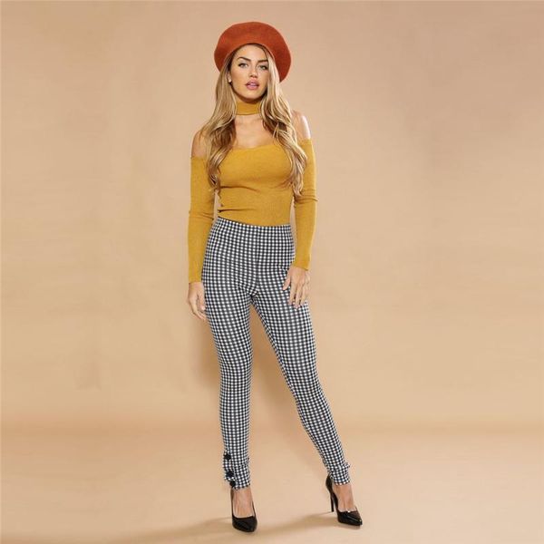 women's pants & capris autumn women retro punk checkeredboard plaid pencil with buttons female trouser slim full length pantalon, Black;white
women's pants & capris autumn women retro punk checkeredboard plaid pencil with buttons female trouser slim full length pantalon, Black;white