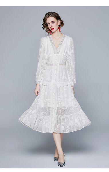 european and american banquet dress 2021 spring wholesale sweet v-neck lantern sleeve lace dress white dress long skirt, Black;pink
european and american banquet dress 2021 spring wholesale sweet v-neck lantern sleeve lace dress white dress long skirt, Black;pink