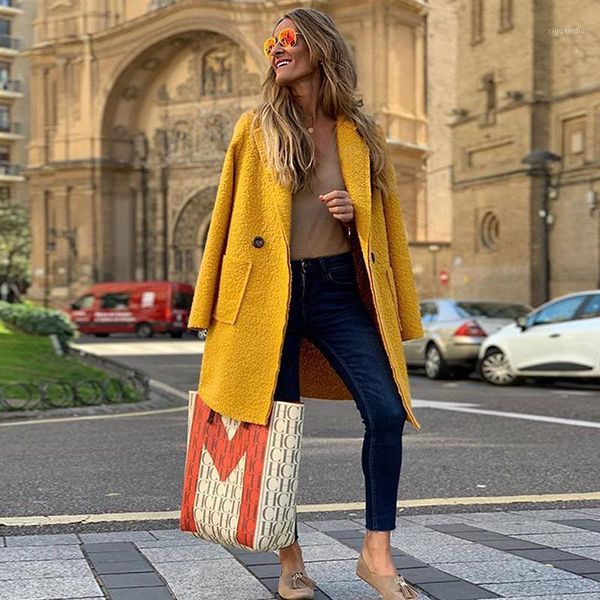 women autumn winter woollen coat long sleeve turn-down collar oversize blazer outwear jacket elegant overcoats loose plus size1, Black
women autumn winter woollen coat long sleeve turn-down collar oversize blazer outwear jacket elegant overcoats loose plus size1, Black