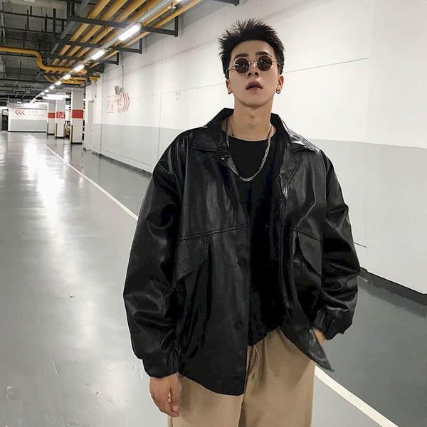 men's jackets leather jacket men 's korean style handsome bomb street motorcycle baseball uniform casual for spring and autumn 202, Black;brown
men's jackets leather jacket men 's korean style handsome bomb street motorcycle baseball uniform casual for spring and autumn 202, Black;brown