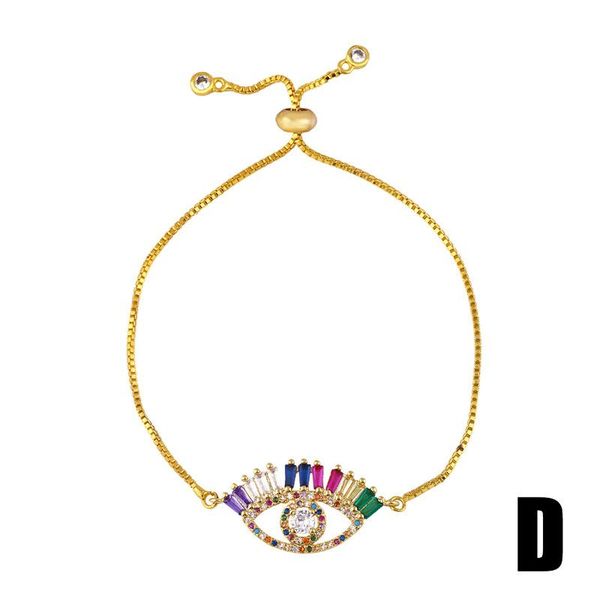 link, chain 2021korean fashion cute pave rainbow cz crystal evil eye protection adjustable dainty gold bracelet wholesale drop, Black
link, chain 2021korean fashion cute pave rainbow cz crystal evil eye protection adjustable dainty gold bracelet wholesale drop, Black