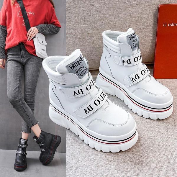boots fashion women's autumn winter leather ankle classic punk style platform high-sneakers 6cm wedges plush cotton shoes, Black
boots fashion women's autumn winter leather ankle classic punk style platform high-sneakers 6cm wedges plush cotton shoes, Black