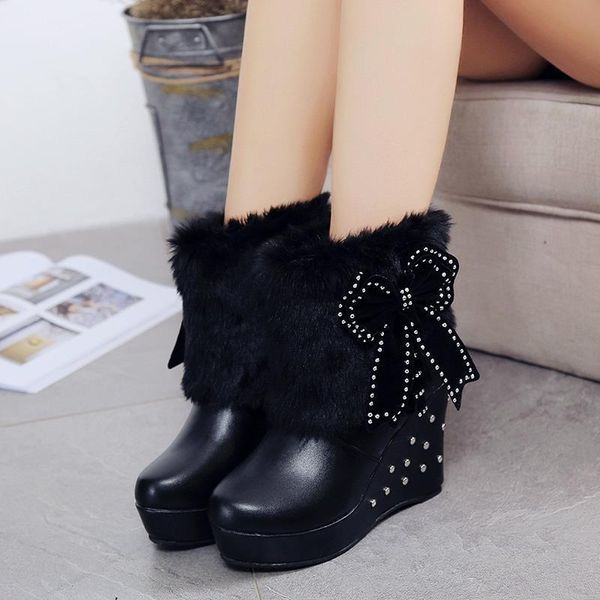 boots 2021 autumn winter sloping heel korean version high fashion women's casual sleeve thermal snowshoes, Black
boots 2021 autumn winter sloping heel korean version high fashion women's casual sleeve thermal snowshoes, Black
