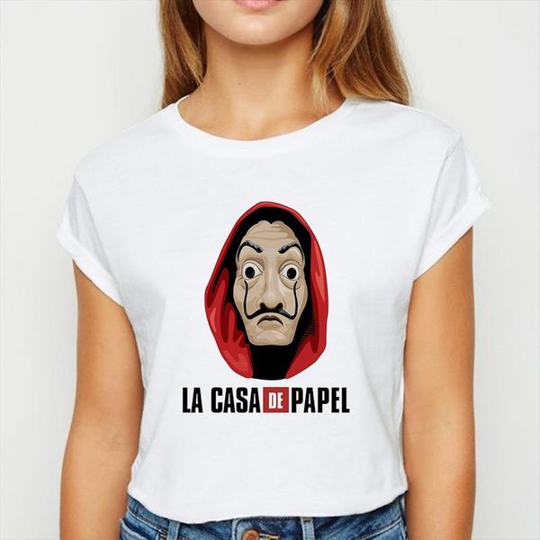 la casa de papel womens t shirt vogue printing casual spring summer harajuku short sleeve female round neck, White
la casa de papel womens t shirt vogue printing casual spring summer harajuku short sleeve female round neck, White