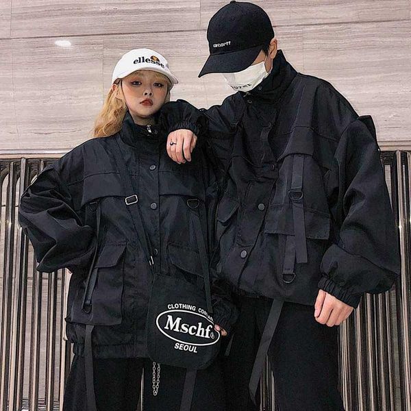 women's jackets nicemix korean streetwear harajuku black denim jacket oversized pockets women jeans loose bf vintage casual coats, Black;brown
women's jackets nicemix korean streetwear harajuku black denim jacket oversized pockets women jeans loose bf vintage casual coats, Black;brown